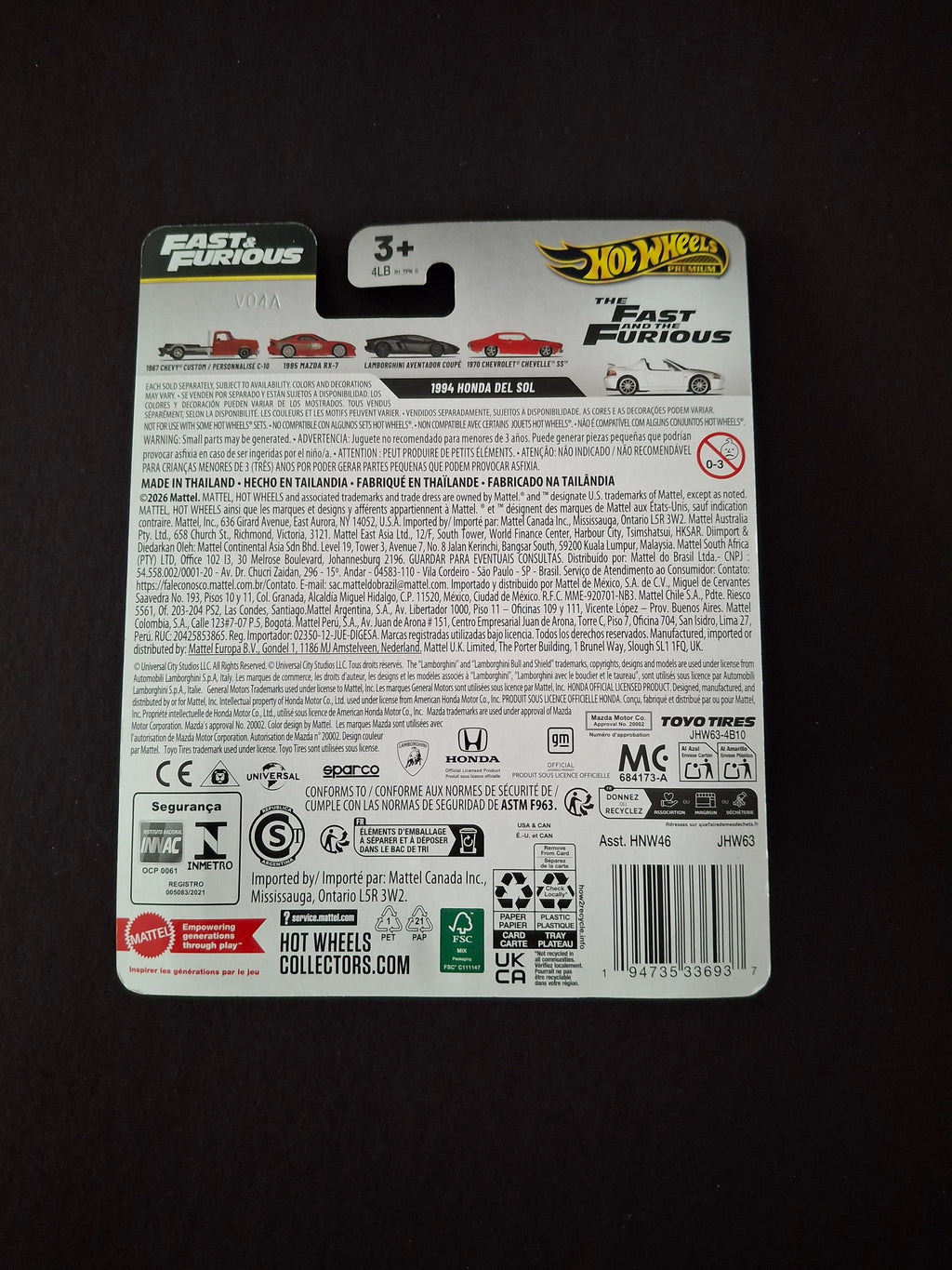 Hot wheels premium fast and furious