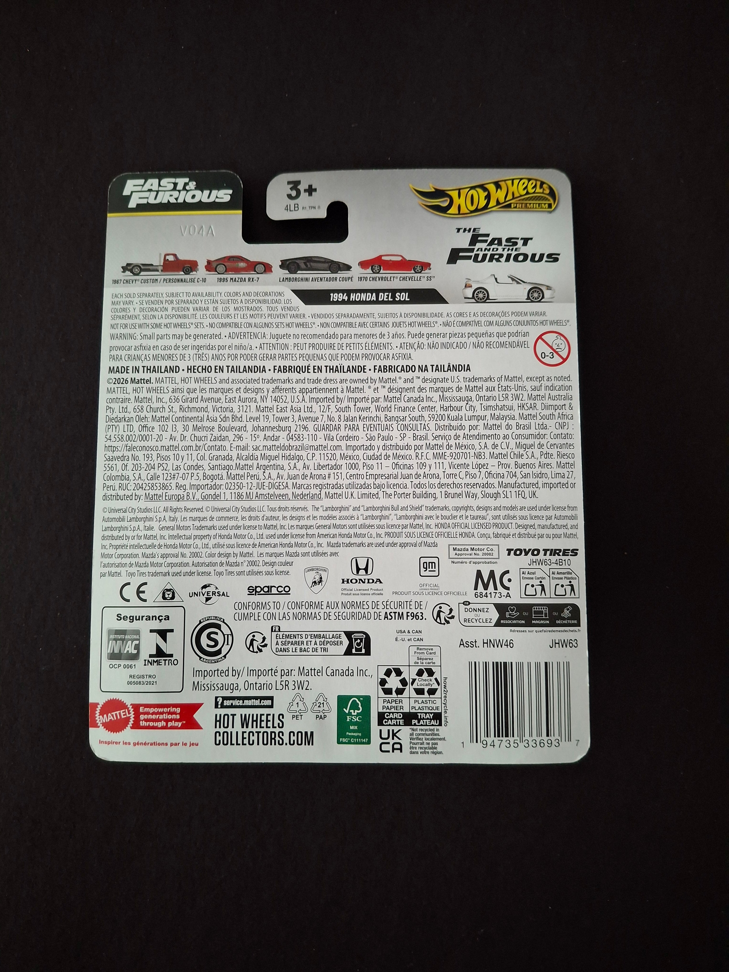 Hot wheels premium fast and furious