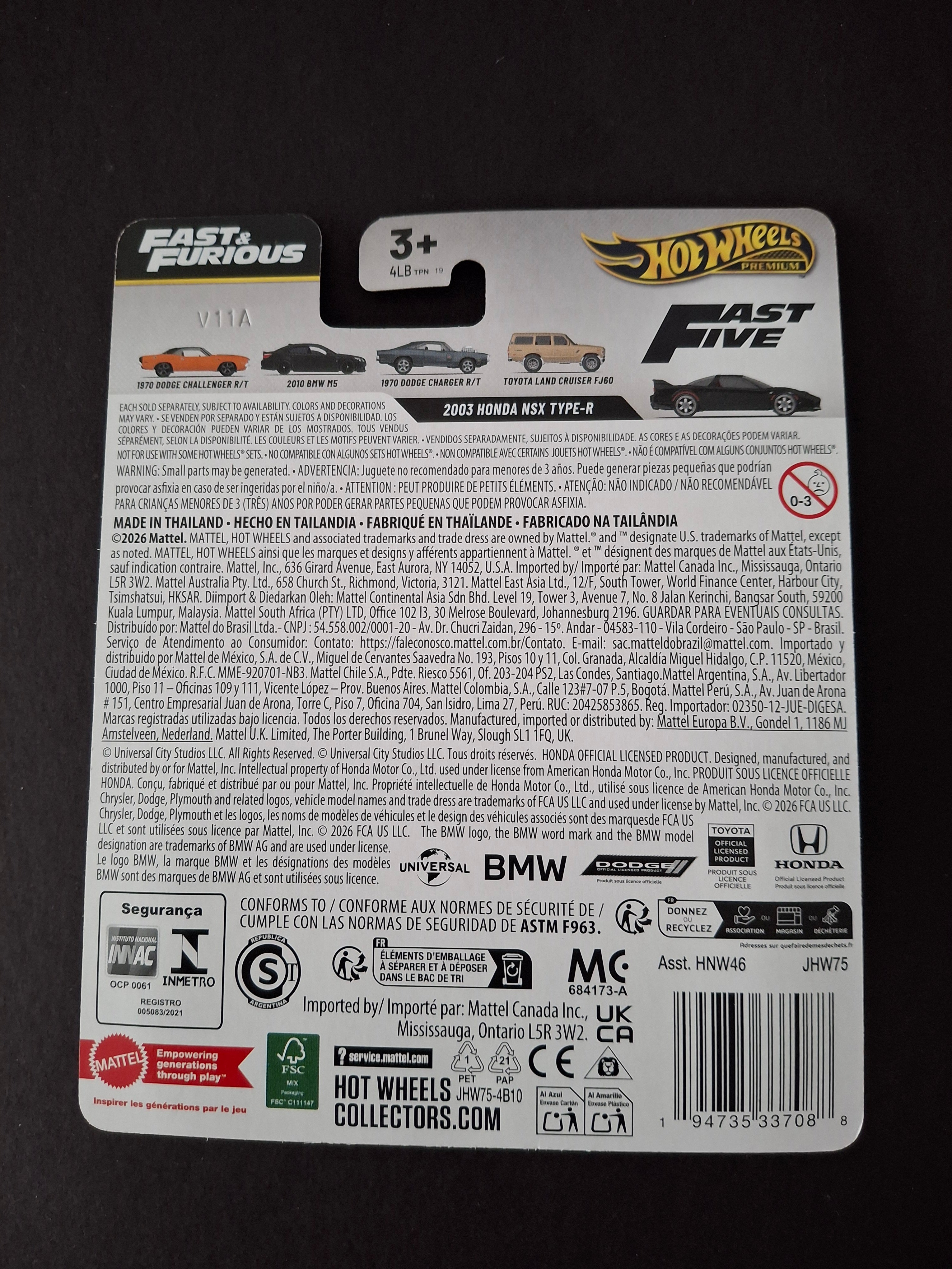 Hot wheels premium fast and furious