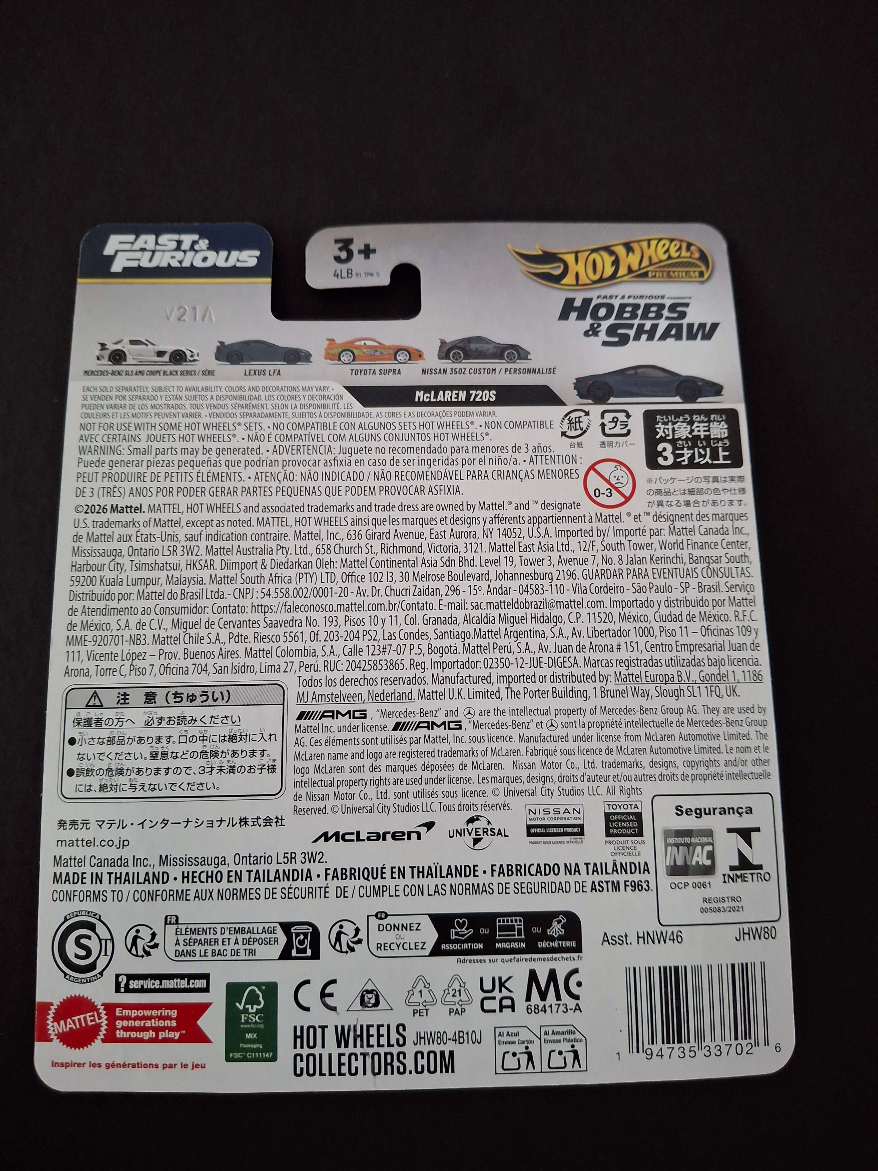 Hot wheels premium fast and furious