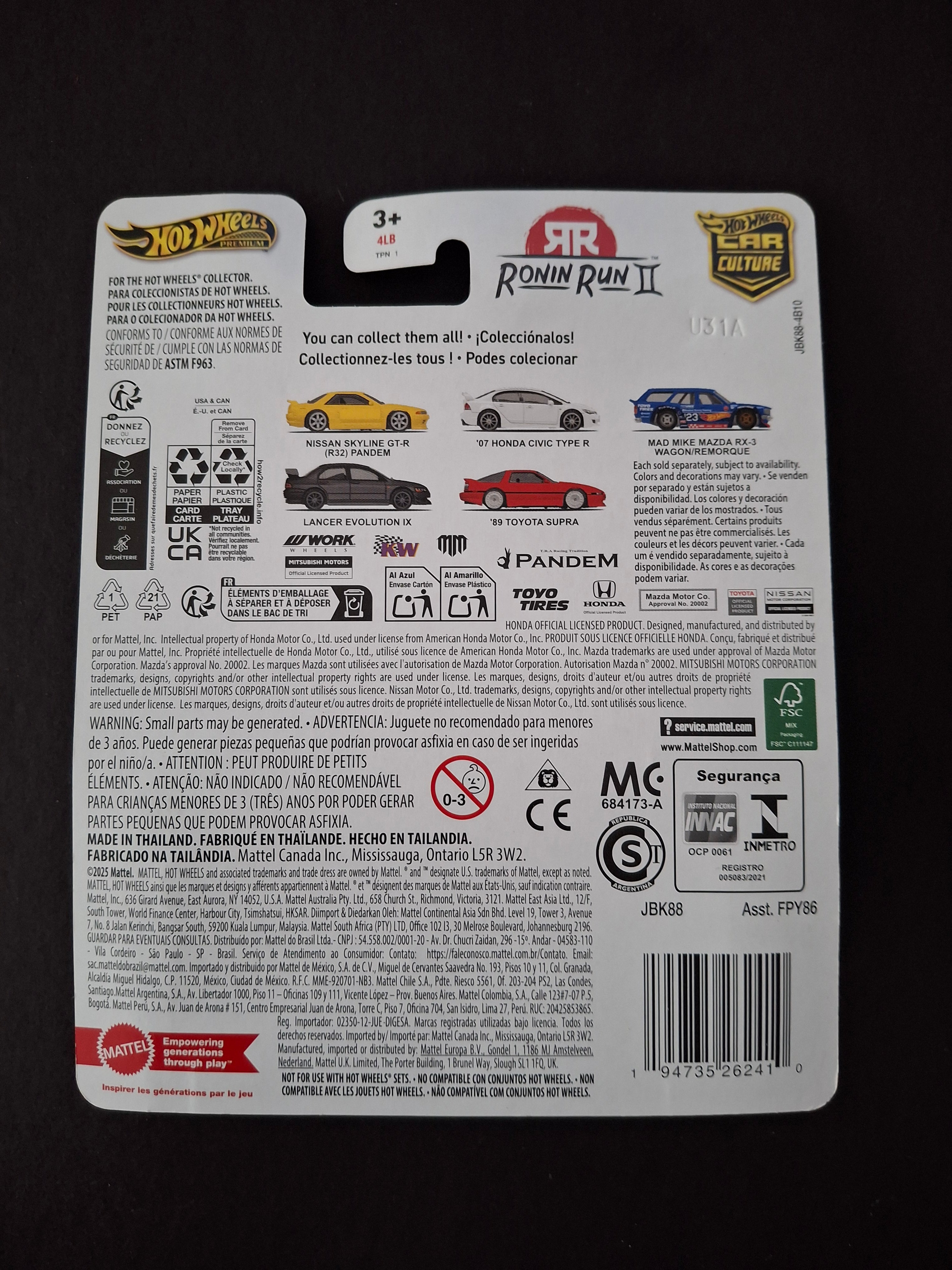 Hot wheels premium ronin run ll