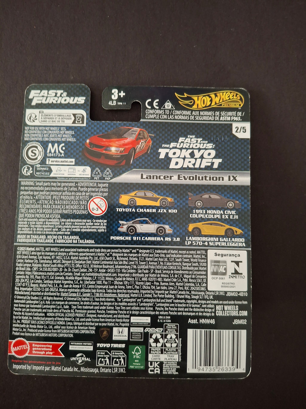 Hot wheels premium fast and furious