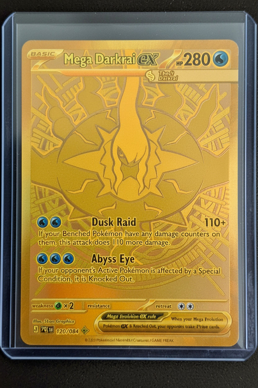 Pokemon pitch black gold card mega darkrai