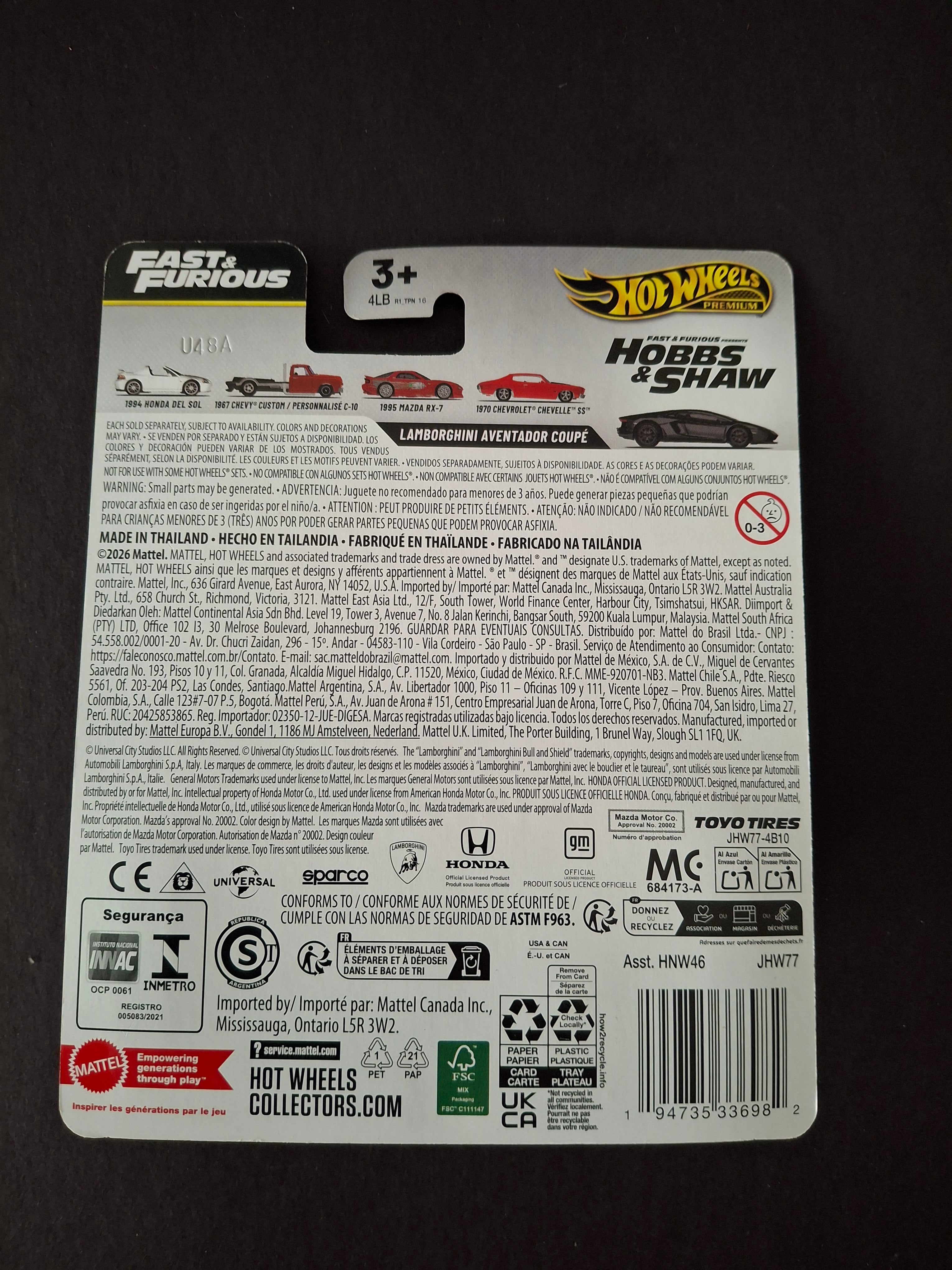Hot wheels premium fast and furious